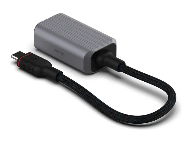 Unisynk - Video adapter 24 pin USB-C hann til HDMI 15 cm grå støtt...
