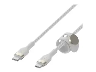 Belkin BoostCharge - USB-kabel - 24 pin USB-C (hann) til 24 pin USB-C (hann) 3 m - hvit
