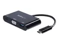 StarTech.com USB-C VGA Multiport Adapter USB-A Port - with Power Delivery (USB PD) - USB C Adapter Converter - USB C Dongle (CDP2VGAUACP) - Dokkingstasjon - USB-C / Thunderbolt 3 - VGA
