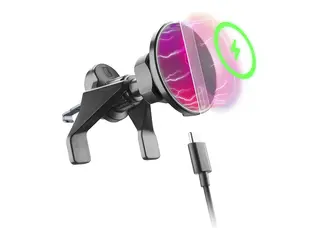 Cellularline Mag - Trådløs ladeholder for bil 7.5 watt - svart