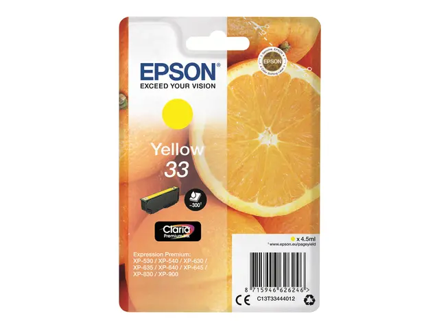Epson 33 - 4.5 ml - gul - original - blister - blekkpatron - for E...