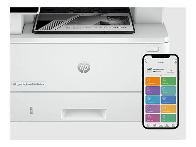 HP LaserJet Pro MFP 4102dw - Multifunksjonsskriver S/H laser Legal...