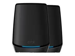 NETGEAR Orbi 860 Series RBK862SB Wi-Fi-system - (ruter, utvider) - inntil 4500 kvadratfot - maske 10GbE - Wi-Fi 6 - Trippelbånd