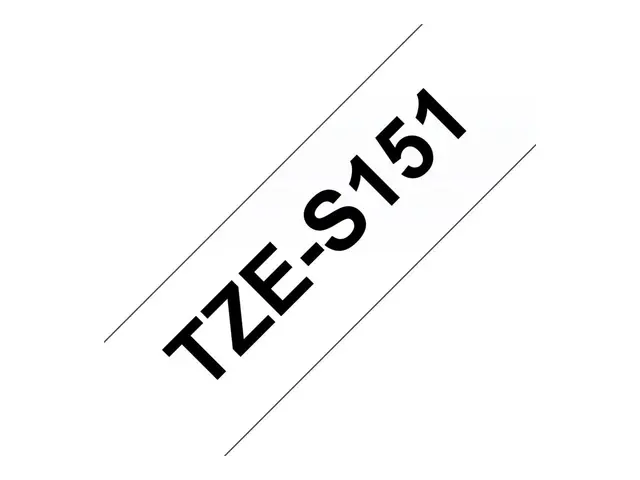 Brother TZe-S151 - Ekstra sterk adhesiv svart på blank Rull (2,4 c...