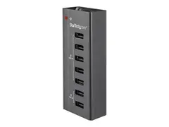 Startech 7 Port USB Charging Station with 5x 1A Ports and 2x 2A Ports Ladestripe + AC-strømadapter - 5 A - 7 utgangskontakter (USB) - svart - Europa