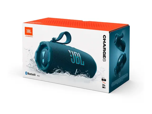 JBL Charge 6 - Høyttaler - for bærbar bruk trådløs - Bluetooth - Appstyrt - 40 watt - toveis - blå 