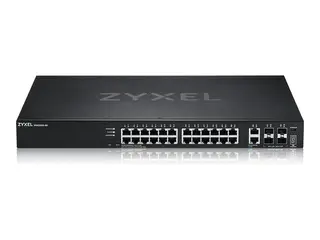 Zyxel XGS2220 Series XGS2220-30 Switch - L3-tilgang, NebulaFLEX Cloud - Styrt - 24 x Gigabit Ethernet + 6 x 10/100/1000 (opplink) - stasjonær, rackmonterbar
