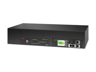 APC NetShelter - Automatisk overf&#248;ringsbryter (kan monteres i rack) AC 207-253 V - 7400 VA - enkeltfase - Ethernet 10/100/1000, USB - utgangskontakter: 18 - 2U - 2.44 m kabel - svart