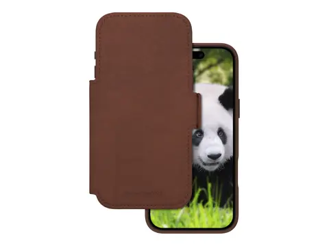 dbramante1928 Lynge - Lommebok for mobiltelefon MagSafe-samsvar - helnarvet l&#230;r - m&#248;rkebrun