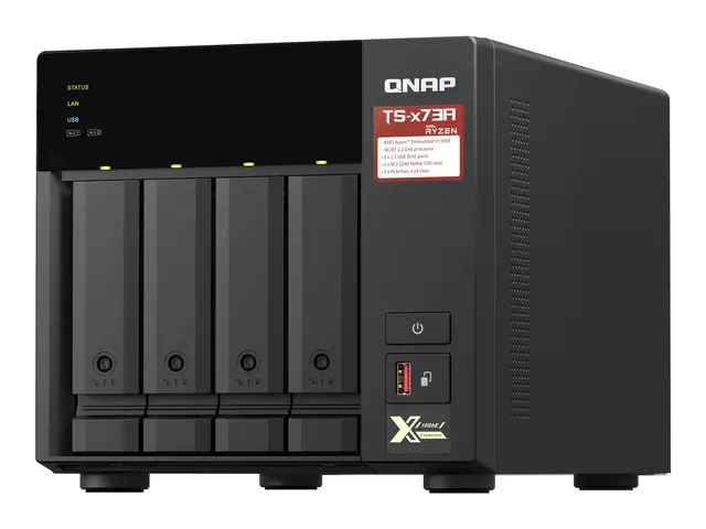 QNAP TS-473A - NAS-server - 4 brønner - SATA 6Gb/s - RAM 8 GB - 2....