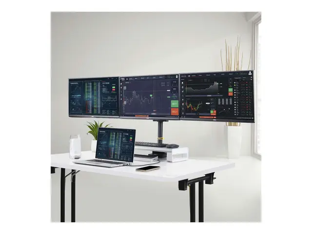 Startech Triple Monitor Desk Mount For Up To Three 27in Screens, V...