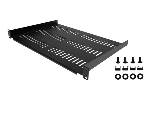 StarTech.com 1U Vented Server Rack Cabinet Shelf, 12in Deep Fixed ...