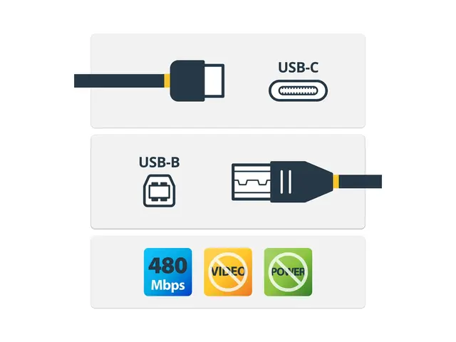 StarTech.com USB C to B Printer Cable - 3 ft / 1m Type (USB2CB1M) ...