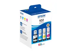Epson 102 Multipack - 4-pack - svart, gul, cyan, magenta original - blekkpatron - for EcoTank ET-15000, 2750, 2751, 2756, 2850, 2851, 2856, 3850, 4750, 4850, 4856