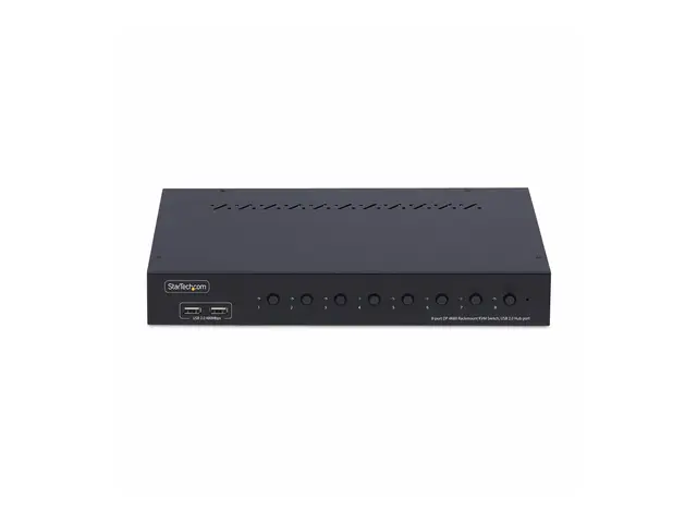 StarTech.com 8-Port DisplayPort KVM Switch w/1U Rack Mount Kit, 4K...