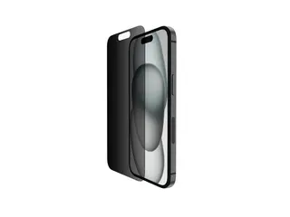 Belkin ScreenForce Pro - Skjermbeskyttelse for mobiltelefon 2.5D - glass - med personvernsfilter - glass - for Apple iPhone 14 Pro, 15