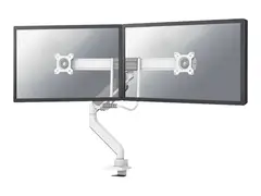 Neomounts DS75-450WH2 - Monteringssett (leddarm, maljeklemme, topfix-klemme) full bevegelse - for 2 LCD-skjermer - hvit - skjermst&#248;rrelse: 17&quot;-32&quot; - skrivebord