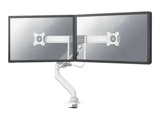Neomounts DS75-450WH2 - Monteringssett (leddarm, maljeklemme, topfix-klemme) full bevegelse - for 2 LCD-skjermer - hvit - skjermst&#248;rrelse: 17&quot;-32&quot; - skrivebord