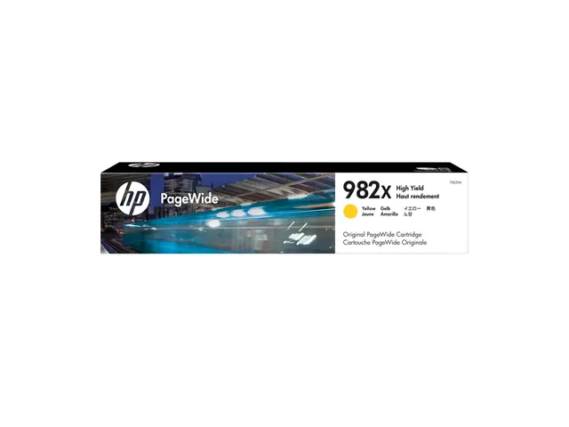 HP 982X - 114 ml Høy ytelse gul original PageWide blekkpatron for ...