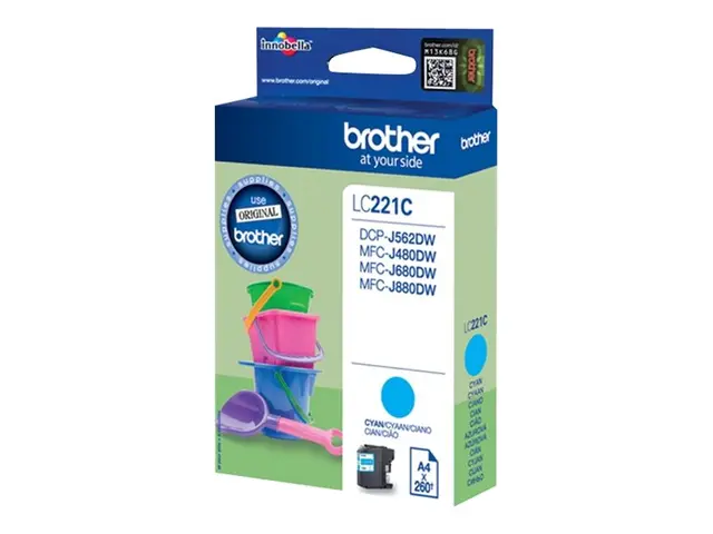 Brother LC221C - Cyan - original - blekkpatron - for Brother DCP-J...
