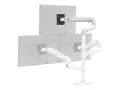 Ergotron LX Extension and Collar Kit - Monteringskomponent (leddarm, installasjonsmaskinvare, hettedeksel, stangkrave) for Skjerm - hvitt med gr&#229;aksenter - stangmontering - for P/N: 45-537-216