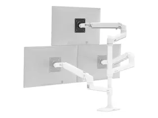 Ergotron LX Extension and Collar Kit - Monteringskomponent (leddarm, installasjonsmaskinvare, hettedeksel, stangkrave) for Skjerm - hvitt med gråaksenter - stangmontering - for P/N: 45-537-216