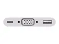 Apple USB-C VGA Multiport Adapter - VGA-adapter 24 pin USB-C (hann) til HD-15 (VGA), USB-type A, 24 pin USB-C (hunn)