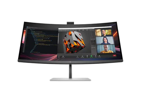 HP 734pm - Series 7 Pro - LED-skjerm - kurvet 34" - 3440 x 1440 WQHD @ 120 Hz - IPS Black - 400 cd/m² - 2000:1 - DisplayHDR 400 - 5 ms - Thunderbolt 4, HDMI, DisplayPort, USB-C - høyttalere - svart, sølv