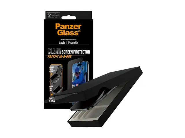 PanzerGlass - Skjermbeskyttelse for mobiltelefon - ultra-bred pass...
