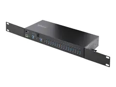 STARTECH.COM 16-Port Industrial USB 3. Hub 5Gbps Mountable Terminal Block Powe