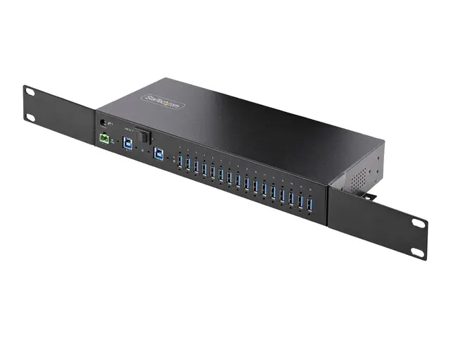 StarTech.com 16-Port Industrial USB 3.0 Hub 5Gbps, Metal, DIN/Surf...