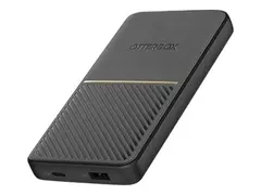 OtterBox - Str&#248;mbank - 10000 mAh 18 watt - 3 A - PD 3.0, QC 3.0, Fast Charge, Apple Fast Charge, AFC, Huawei Fast Charge, PE 2.0+, SFCP, USB BC 1.2 - 2 utgangskontakter (USB, 24 pin USB-C) - p&#229; kabel: USB-C - skumringssvart