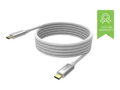 Vision - USB-kabel - 24 pin USB-C (hann) til 24 pin USB-C (hann) USB 3.1 Gen 1 - 3 A - 4 m - hvit