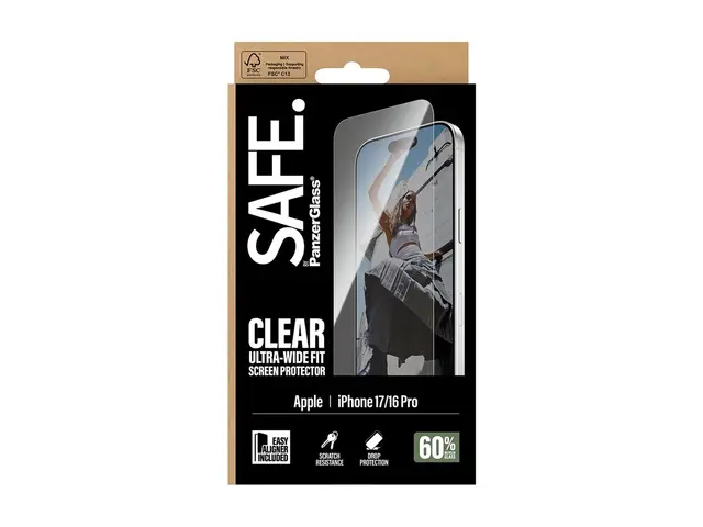 SAFE. by PanzerGlass® Screen Protector iPhone 17 | 16 Pro Ultra-Wi...