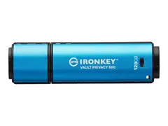 Kingston IronKey Vault Privacy 50C - USB-flashstasjon kryptert - 256 GB - USB-C 3.2 Gen 1 - TAA-samsvar