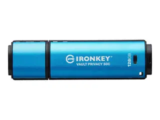 Kingston IronKey Vault Privacy 50C - USB-flashstasjon kryptert - 256 GB - USB-C 3.2 Gen 1 - TAA-samsvar