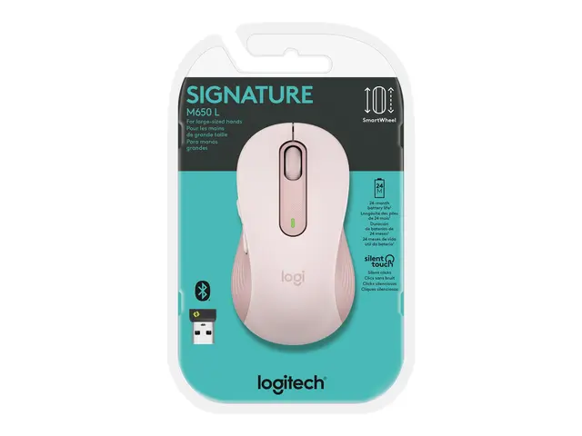 Logitech Signature M650 L - Mus stor størrelse optisk 5 knapper tr...