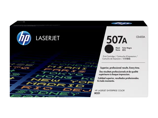 HP 507A - Svart original LaserJet tonerpatron (CE400A) for Color E...
