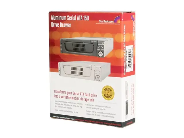 Startech 5.25 in Rugged SATA Hard Drive Mobile Rack Drawer - Alumi...