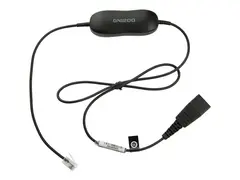 Jabra Smart Cord - Hodetelefonkabel svart - for Cisco IP Phone 78XX; BIZ 2300; Mitel 74XX; Dialog 42XX, 44XX, 5446; Snom 71X