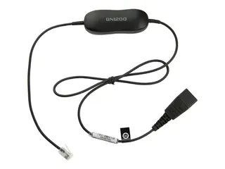 Jabra Smart Cord - Hodetelefonkabel svart - for Cisco IP Phone 78XX; BIZ 2300; Mitel 74XX; Dialog 42XX, 44XX, 5446; Snom 71X