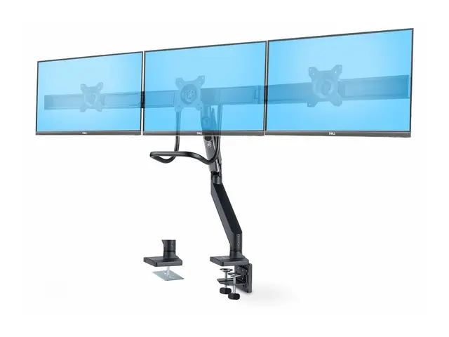 Startech Crossbar Triple Monitor Desk Mount, VESA 75x75/100x100 - ...