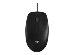 Logitech M100 - Mus - full st&#248;rrelse - h&#248;yre- og venstreh&#229;ndet optisk - 3 knapper - kablet - USB - svart