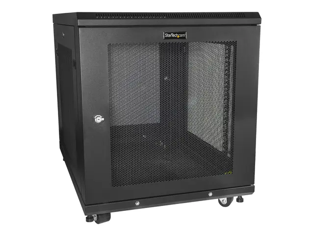 StarTech.com 12U Server Rack Cabinet, 4-Post Adjustable Depth (2" ...