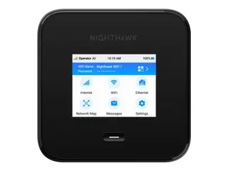 NETGEAR Nighthawk M7 Pro - Mobilsone 5G - 6 Gbps - Wi-Fi 5, Wi-Fi 6, Wi-Fi 7, 2.5GbE, 1GbE