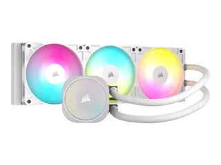 CORSAIR Nautilus 360 RS ARGB - Væskekjølesystem for prosessor Radiatorstørrelse: 360 mm - (for: LGA1851, LGA1700, AM5, AM4) - kobber - 120 mm - hvit