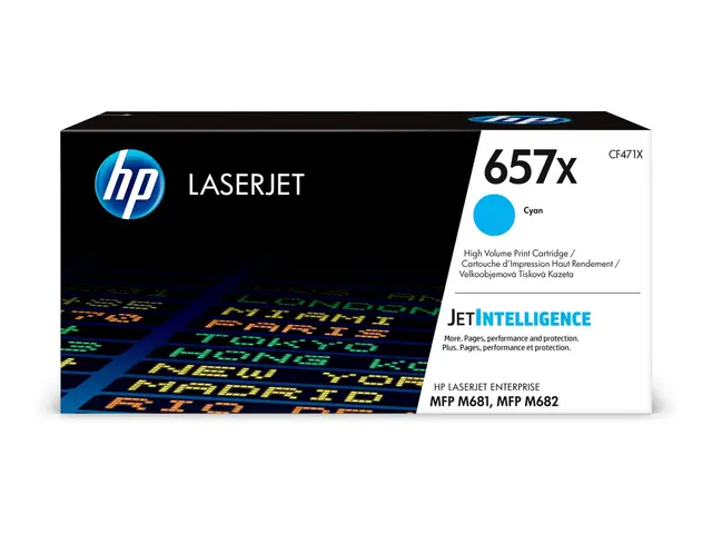 HP 657X - Høy ytelse - cyan - original - LaserJet - tonerpatron (C...