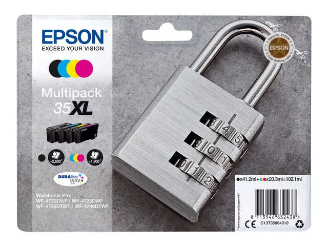 Epson 35XL Multipack - 4-pack - XL - svart, gul, cyan, magenta - o...