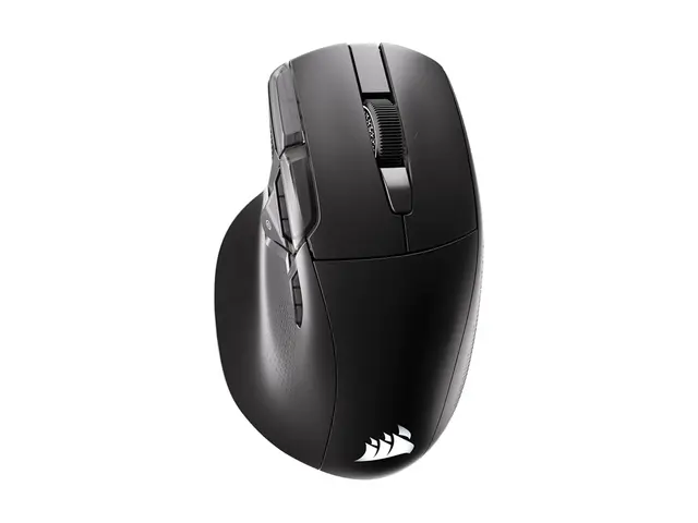 CORSAIR NIGHTSWORD v2 - Mus - høyrehendt optisk - 8 knapper - trådløs, kablet - 2.4 GHz, Bluetooth, USB - USB Slipstream trådløs mottaker 