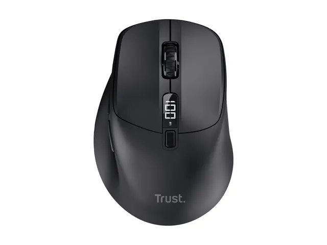 Trust Zevo - Mus - høyrehendt - optisk - 5 knapper trådløs - 2.4 GHz, Bluetooth - USB trådløs mottaker - svart 